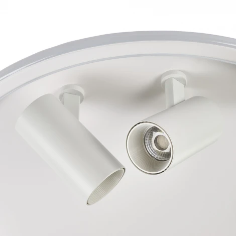 Потолочный светодиодный светильник круглый со спотами MyFar Focus MR9050-CL (регулировка яркости, 220V, пульт управления, круглые)