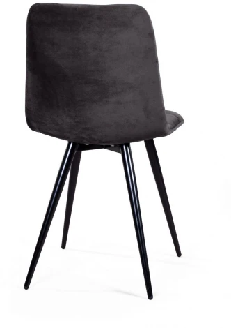 Стул UNO, бархат светло-серый 26/ чёрный конус Top Concept UNO 74639