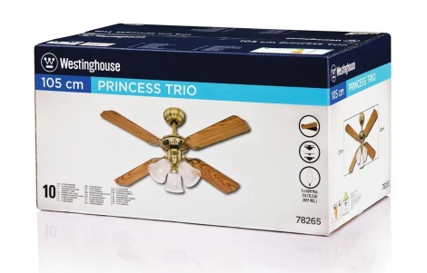 Потолочная люстра Westinghouse Princess Trio Brass 78265WES