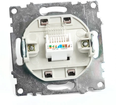 Розетка Ethernet RJ-45 (коричневый) Stekker Катрин 49023