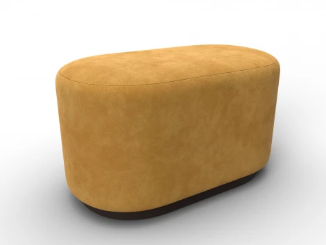 Пуф 007 (ДСП,Фанера/Пластик/Велюр/Желтый) Лига Диванов 132515