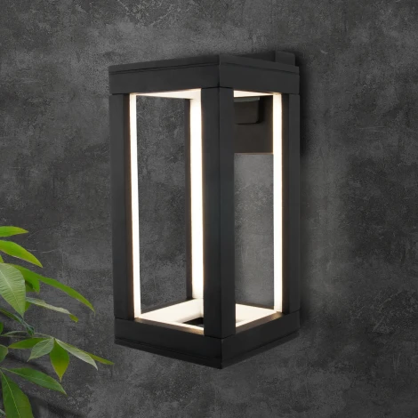 Настенный светильник уличный Elektrostandard Frame 1527 TECHNO LED черный (220V, IP54)