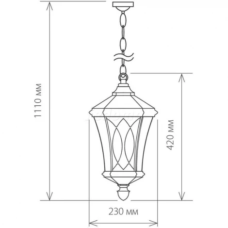 Уличный светильник подвесной Elektrostandard Virgo капучино GLXT-1450H (220V, на цепи, IP44)