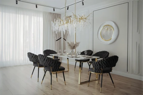 Керамический стол Селена 140 (Селена 2 140х80х77 белый мрамор / золото) Notta арт.571412