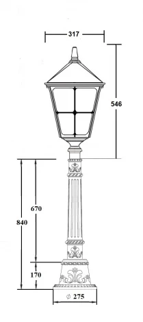 Наземный фонарь Oasis Light QUADRO XXL 79907XXL E10 Bl