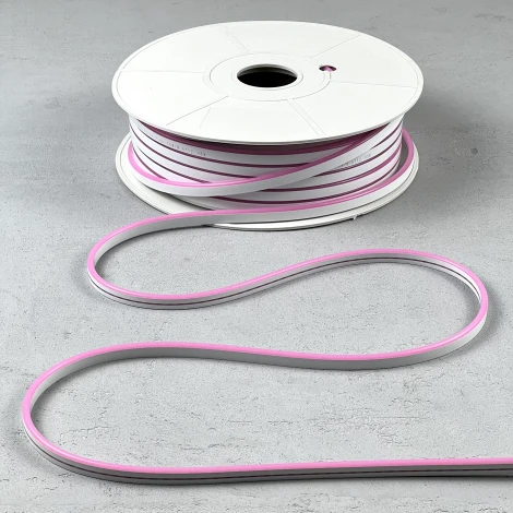 Односторонний Гибкий Неон 6х12мм Розовый 12В, IP65 Laitcom FR-23527