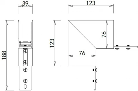 Внешний угол-соединитель для подвесного/накладного/встраиваемого магнитного шинопровода Donolux Magic track Outter corner DLMB Sp (24V)