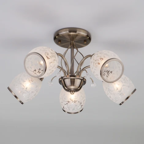 Потолочная люстра Eurosvet 30026 30026/5 античная бронза (220V, лепестки)