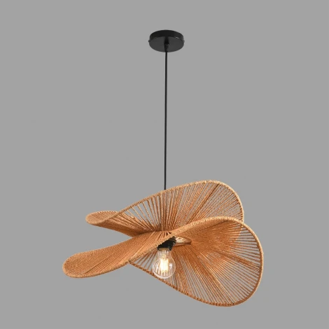 Подвесной светильник Lumion Rope 8381/1 черный/бежевый, металл/джутовый шнур E27 40W 220V