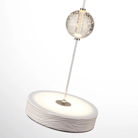 Подвесной светильник Odeon Light Riviera 5451/32L белый/никель/металл/керамика/хрусталь/акрил LED x 32W 2000К/3000K/4000K/переключ