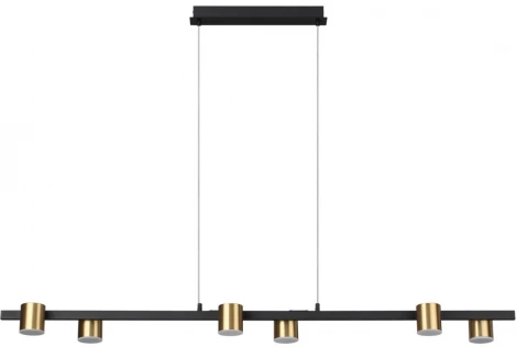 Подвесной светильник Lumion Flint 6532/40L черный, латунь LED 40W 3000-6000K 1357Лм 220V (пульт управления, на тросе)