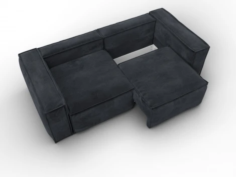 Диван прямой Лига-081 НПБ (ДСП/Пластик/Велюр/Темно-серый) Лига Диванов 134138