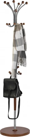 Вешалка напольная Д 1 металлик/ средне-коричневый от фабрики Mebelik