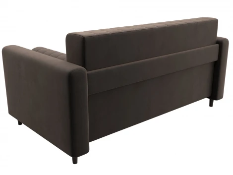 Диван прямой Лига-070 (ЛДСП,Брус,Фанера/Дерево/Велюр/Коричневый) Лига Диванов 129747