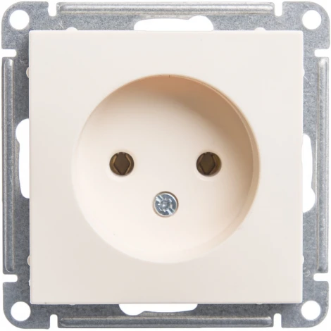 Розетка встраиваемая без заземления (слоновая кость) Systeme Electric W59 RS16-153-2-86