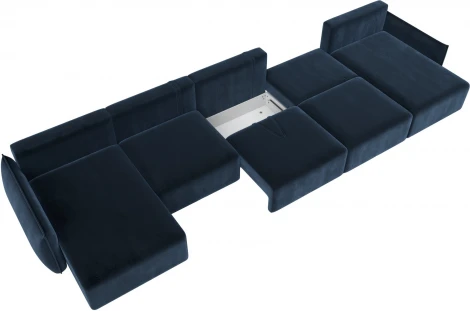 Диван п-образный Лига-051 НПБ МегаЛонг Лига Диванов (Велюр) арт.128679