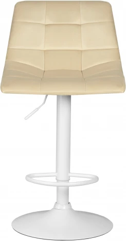 Стул барный Dobrin TAILOR WHITE (бежевый велюр (MJ9-10))