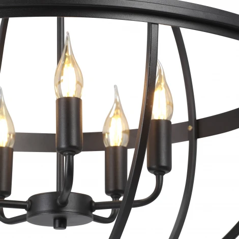 Подвесная люстра Vitaluce V3002-1/5 (220V, на цепи, шар, клетка)