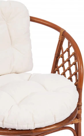 Комплект для отдыха "BAHAMA" (диван + 2 кресла стол со стеклом) /с подушками/ coco brown (коричневый кокос) Tetchair BAHAMA 15382