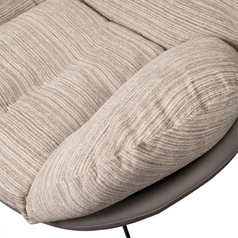 Кресло BLISS серый, экокожа, шенилл Bradex Home FR 1069