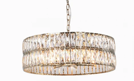 Подвесная люстра Newport 10120 10125+3/C gold new (220V, хрусталь, на цепи, круглые)