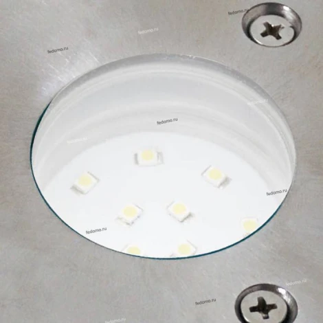 Светильник тротуарный светодиодный Horoz Inci, 1 лампа, белый с никелем и прозрачным