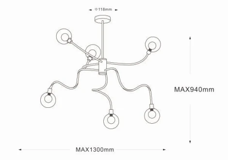 Потолочная люстра Globo Eddy 56010-6