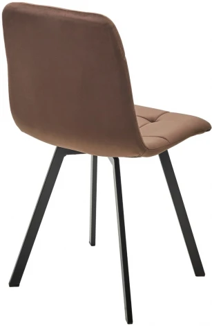 Стул M-City РИЧИ, цвет H-71 Шоколадный, велюр / черный каркас