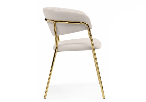 Обеденный стул Woodville Kamelia бежевый / золотой
