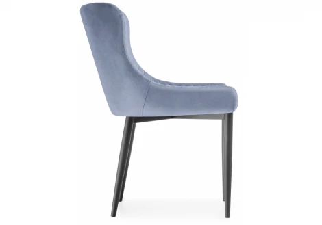 Стул Woodville на металлокаркасе Teo light blue / black 15021