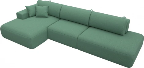 Диван угловой Лига-036 НПБ Модерн Лонг левый угол Лига Диванов (Рогожка) арт.124695L