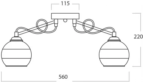 Люстра потолочная Riley 1179/3P E27*60W Chrome