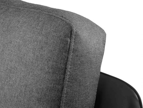 Диван Ispani угловой правый ОГОГО (арт.803471), (Ткань,Экокожа/Серый,Черный)