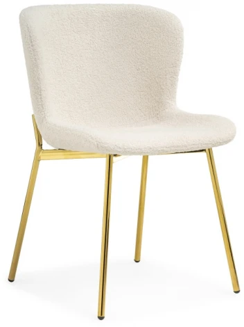 Стул Woodville на металлокаркасе Basket beige / gold 15648