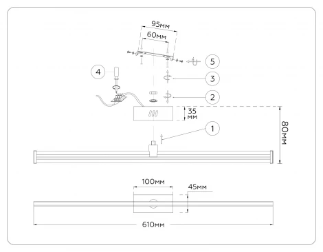 Настенный светодиодный светильник Ambrella Comfort FL6123