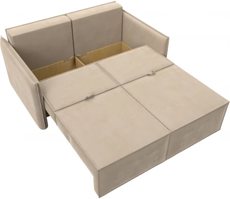 Диван прямой Либерти мини (Бежевый/Велюр) Лига Диванов арт.121894