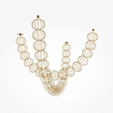 Подвесной светильник Maytoni Golden Cage MOD216PL-L42G3K (LED, 220V, на проводе, шарики)