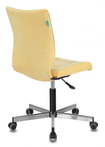 Кресло Бюрократ CH-330M желтый Velvet 74 крестовина металл хром