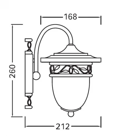 Настенный фонарь уличный Oasis Light 87202S Gb (220V, IP44)