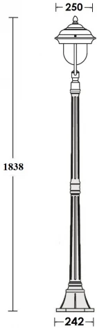 Наземный фонарь MADRID 84308 Bl Oasis Light