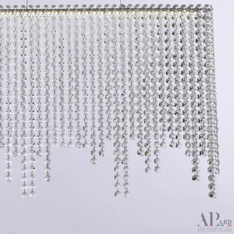 Подвесная люстра светодиодная APL LED Sicilia SH06.70.B.Ni.4000 (220V, хрусталь, на тросе)