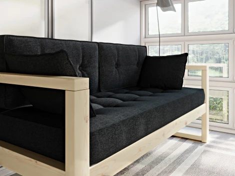 Диван Arsko Астер Мини сосна черная рогожка