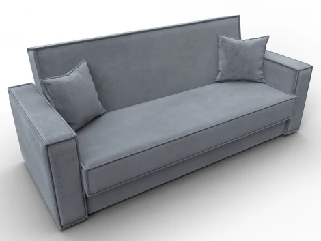 Диван-книжка Куба (ДСП,ЛДСП/Пластик/Велюр/Серый) Лига Диванов 127457