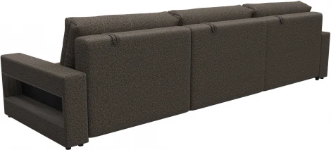 Диван прямой с полками Лига-053 НПБ Лонг Лига Диванов (Велюр) арт.128928