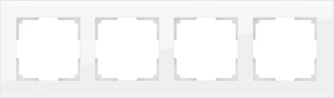 Рамка на 4 поста Favorit (белый,стекло) Werkel W0041101 (a051194)