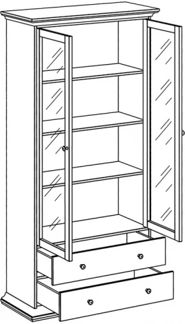 Шкаф-витрина двухдверный ОГОГО 331149