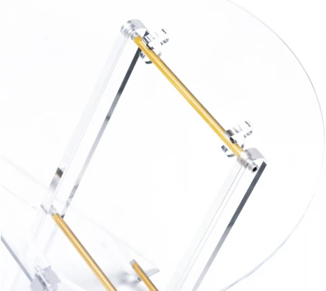 Журнальный столик Woodville складной Spirit 40x45 clear / gold 15641