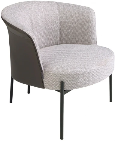 Кресло 5109/A213 серое из ткани и экокожи Angel Cerda арт.181707