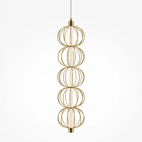 Подвесной светильник Maytoni Golden Cage MOD216PL-L10G3K (LED, 220V, на проводе, шарики)
