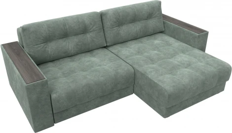 Диван угловой с декором Лига-049 НПБ Лига Диванов (Велюр) арт.128463
